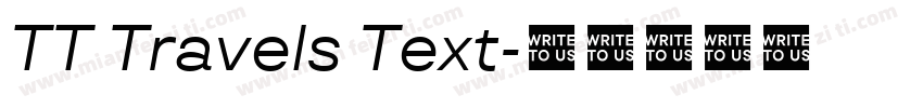 TT Travels Text字体转换